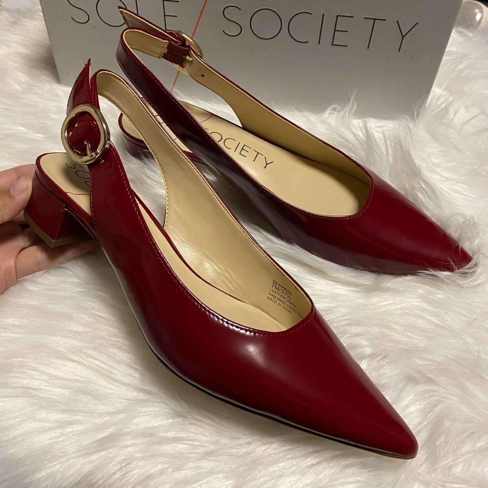 New in box red office / casual shoes womens